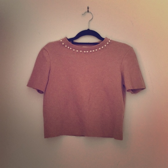 Zara Sweaters - Zara embellished crop top